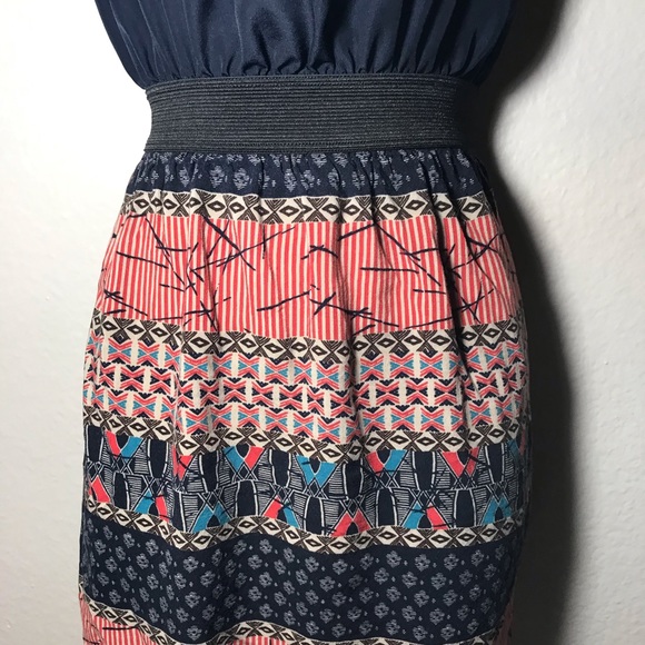 Forever 21 dress navy & print dress - Picture 3 of 6